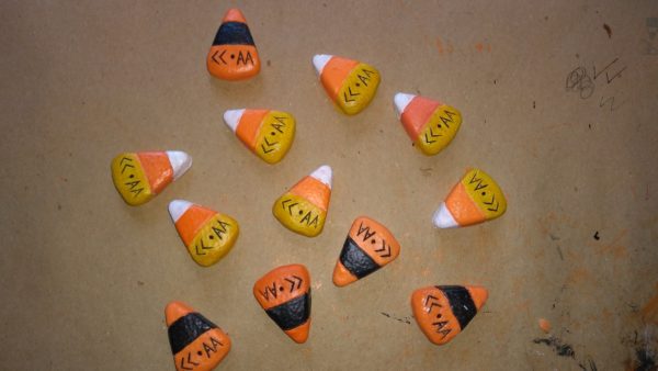 Mini Candy Corn Halloween Pin or Magnet - Image 2