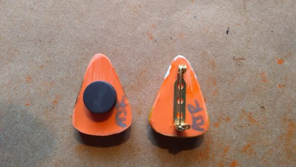 Mini Candy Corn Halloween Pin or Magnet - Image 3