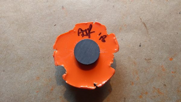 Candy Corn Apocalypse Army Magnet -- Halloween Blow Mold Style -- color / black wash - Image 3