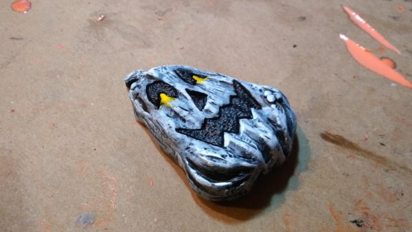 Halloween Jack-o-Lantern Magnet 2018 (Black and White Paint) - Image 3
