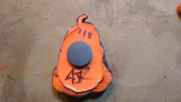 Halloween Jack-o-Lantern Magnet 2018 (Black and White Paint) - Image 4