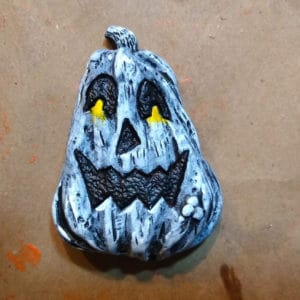 Halloween Jack-o-Lantern Magnet 2018 (Black and White Paint)
