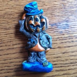 Halloween "Blow Mold" Magnet: Pumpkin man with top hat