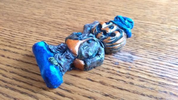 Halloween "Blow Mold" Magnet: Pumpkin man with top hat - Image 2